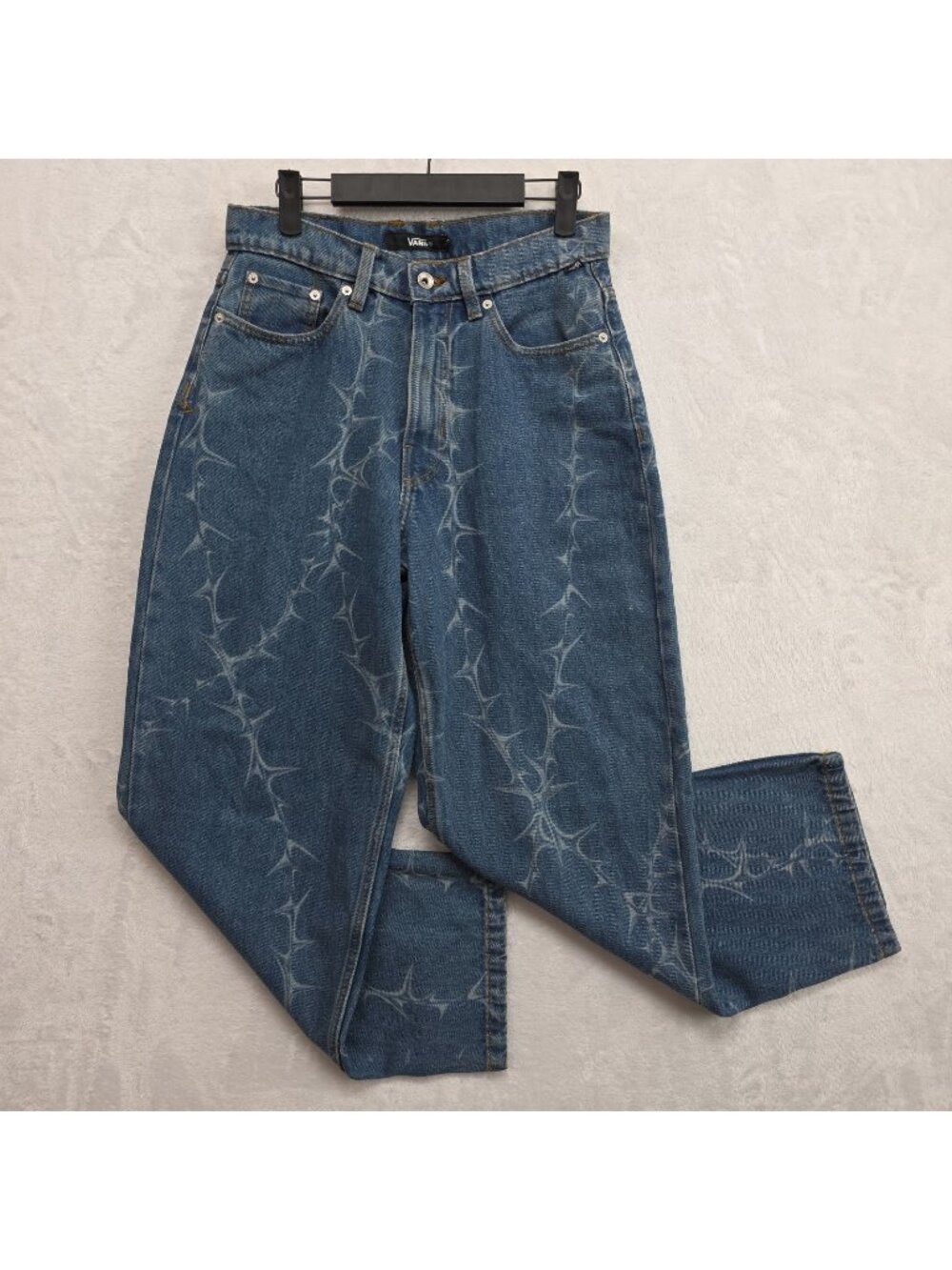 VANS Baggy Fit Wide Leg Denim Jeans Skate Pants Blue Sz 28x30 (30x29) Thorn Y2k